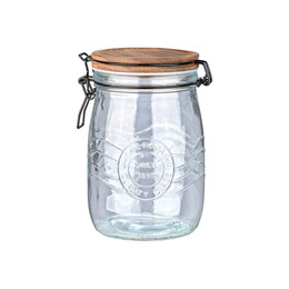 Estia Δοχειο Αποθηκευσης Acacia Γυαλινο 1000ml με Κλιπ Καπακι