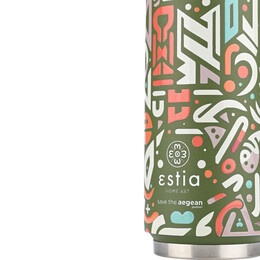 Estia Θερμος Travel cup Save the Aegean 500ml Geovivid