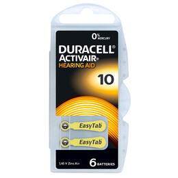 Duracell Μπαταρίες Ακουστικών Βαρηκοΐας Activair 10, 1.45v, 6τμχ