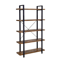 Μεταλλική Ραφιέρα με 5 Ξύλινα Ράφια 105 x 33.5 x 177.5 cm Vasagle (Lls55bx) (Vaslls55bx)