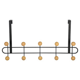 Estia Κρεμαστρα Πορτας Μεταλλικη 52x7.5x23cm 10 Θεσεων Μαυρη