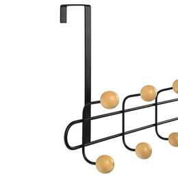 Estia Κρεμαστρα Πορτας Μεταλλικη 52x7.5x23cm 10 Θεσεων Μαυρη