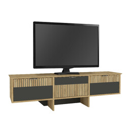 Έπιπλο Τηλεόρασης Venita Megapap Χρώμα Sapphire oak - Ανθρακί 150x35x45,3εκ.