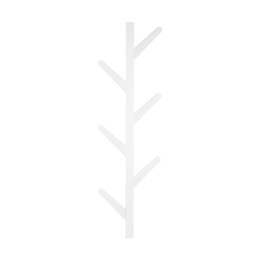 Estia Κρεμαστρα Τοιχου Bamboo Καθετη 6 Θεσεων με Πλακε Γαντζους Λευκη