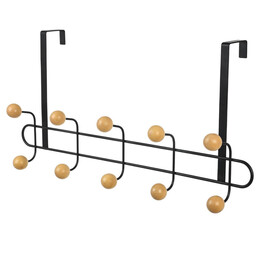 Estia Κρεμαστρα Πορτας Μεταλλικη 52x7.5x23cm 10 Θεσεων Μαυρη