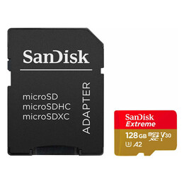 Sandisk Extreme Microsdxc uhs-i 128gb Card With Adapter (Sdsqxaa-128g-Gn6ma) (Sansdsqxaa-128g-Gn6ma)