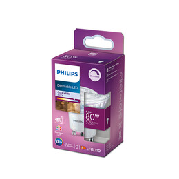 Philips Gu10 led Spot Bright White Dimbaar Bulb 6.2w (80w) (Lph00636) (Philph00636)