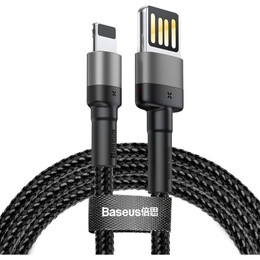Baseus Cafule Braided usb to Lightning Cable Γκρι 1m  (Calklf-Gg1) (Bascalklf-Gg1)