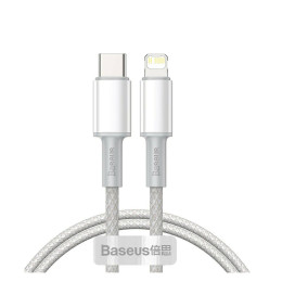 Baseus High Density Braided usb-c to Lightning Cable 20w Λευκό 1m (Catlgd-02) (Bascatlgd02)