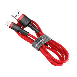 Baseus Lightning Cafule Cable 2.4a 1m red + red (Calklf-B09) (Bascalklf-B09)