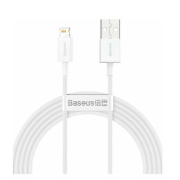 Baseus Lightning Superior Series Cable, Fast Charging, Data 2.4a, 1m White (Calys-A02) (Bascalys-A02)