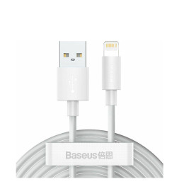 Baseus Wisdom Regular usb to Lightning Cable Λευκό 1.5m (Tzcalzj-02) (Bastzcalzj02)