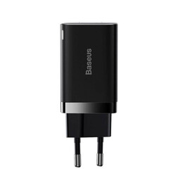 Baseus Φορτιστής Χωρίς Καλώδιο με Θύρα usb-a και Θύρα usb-c 30w Power Delivery Μαύρος (Super si Pro) (Ccsupp-E01) (Basccsuppe01)