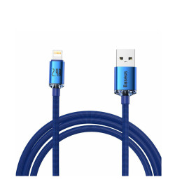 Baseus Crystal Shine Braided usb to Lightning Cable Μπλε 2m (Cajy000103) (Bascajy000103)
