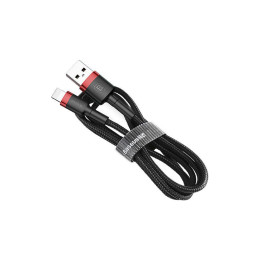 Baseus Lightning Cafule Cable 2.4a 1m red + Black (Calklf-B19) (Bascalklf-B19)