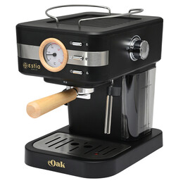Estia Μηχανη Espresso oak 950w 15 bar 1.2lt Μαυρη