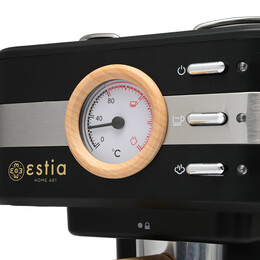 Estia Μηχανη Espresso oak 950w 15 bar 1.2lt Μαυρη