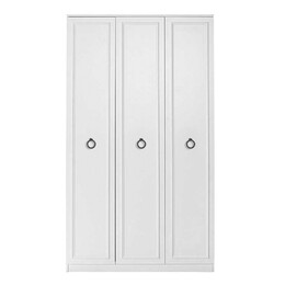 Ντουλάπα Ρούχων Hampton Megapap Τρίφυλλη Χρώμα Λευκό 103x52x185εκ.