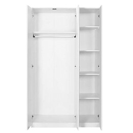 Ντουλάπα Ρούχων Hampton Megapap Τρίφυλλη Χρώμα Λευκό 103x52x185εκ.