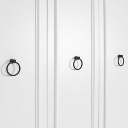 Ντουλάπα Ρούχων Hampton Megapap Τρίφυλλη Χρώμα Λευκό 103x52x185εκ.