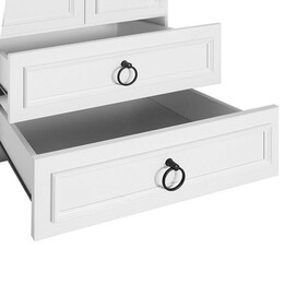 Ντουλάπα Ρούχων Hampton Megapap Τετράφυλλη Χρώμα Λευκό 140x52x185εκ.