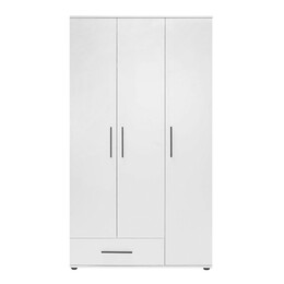 Ντουλάπα Ρούχων Bianco Megapap Τρίφυλλη Χρώμα Λευκό 103x52x187εκ.