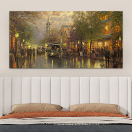 Πίνακας σε Καμβά "wet Streets" Megapap Ψηφιακής Εκτύπωσης 140x70x3εκ.