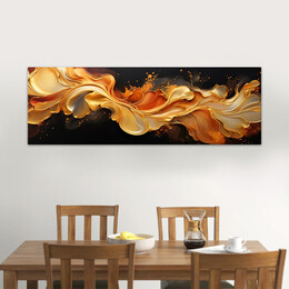 Πίνακας σε Καμβά "abstract Heat Wave" Megapap Ψηφιακής Εκτύπωσης 150x50x3εκ.