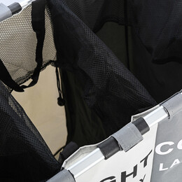 Estia Καλαθι Απλυτων Πτυσσομενο 3 Θεσεων Μαυρο-Γκρι-Λευκο