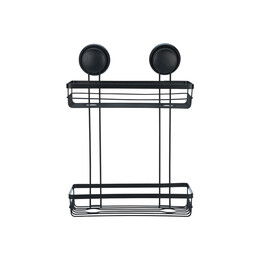 Estia Εταζερα με Βεντουζες Ισια 2 Θεσεων Μαυρη