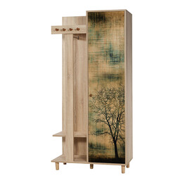 Έπιπλο Εισόδου Soho Megapap Χρώμα Sonoma 90x36x194εκ.