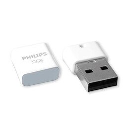 Philips Pico 32gb usb 2.0 Stick Γκρι (Fm32fd85b/00) (Phifm32fd85b-00)