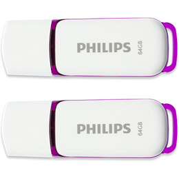 Philips Snow 2-Pack 64gb usb 2.0 Stick μωβ (Fm64fd70d/00) (Phifm64fd70d-00)