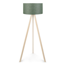 Φωτιστικό Δαπέδου Rosling Megapap Mdf/ύφασμα pvc Χρώμα Φυσικό/χακί 38x38x140εκ.
