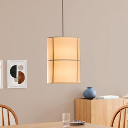 Φωτιστικό Οροφής Strip Megapap e27 Υφασμάτινο Μονόφωτο Χρώμα Κρεμ Φ28x100εκ.