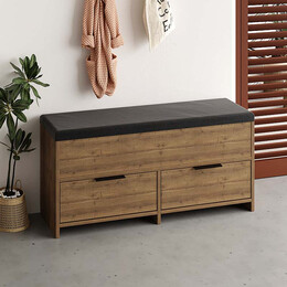 Παπουτσοθήκη Cove Megapap Χρώμα Ανοιχτό Καφέ 106x34x51,5εκ.