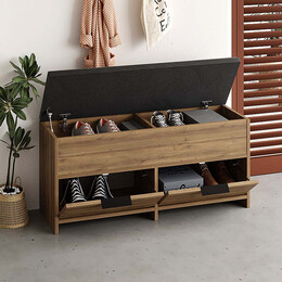 Παπουτσοθήκη Cove Megapap Χρώμα Ανοιχτό Καφέ 106x34x51,5εκ.