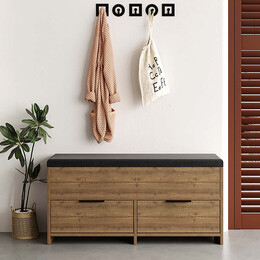 Παπουτσοθήκη Cove Megapap Χρώμα Ανοιχτό Καφέ 106x34x51,5εκ.