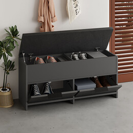 Παπουτσοθήκη Cove Megapap Χρώμα Ανθρακί 106x34x51,5εκ.