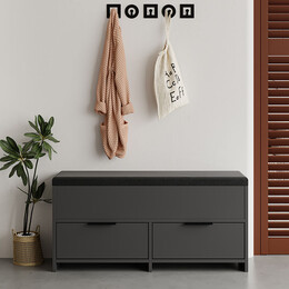 Παπουτσοθήκη Cove Megapap Χρώμα Ανθρακί 106x34x51,5εκ.