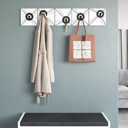 Κρεμάστρα Τοίχου Vizy Megapap Χρώμα Λευκό 90x1,8x18εκ.