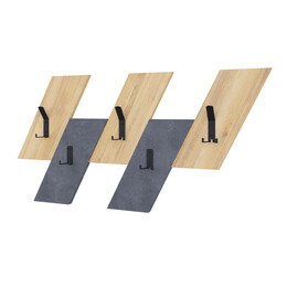 Κρεμάστρα Τοίχου Livy Megapap Χρώμα Sapphire oak - Γκρι Ρετρό 75,2x1,8x45,3εκ.