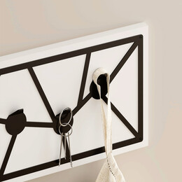 Κρεμάστρα Τοίχου Trace Megapap Χρώμα Λευκό 74,6x1,8x26,6εκ.