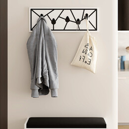 Κρεμάστρα Τοίχου Trace Megapap Χρώμα Λευκό 74,6x1,8x26,6εκ.