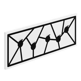 Κρεμάστρα Τοίχου Trace Megapap Χρώμα Λευκό 74,6x1,8x26,6εκ.