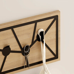 Κρεμάστρα Τοίχου Trace Megapap Χρώμα Sapphire oak 74,6x1,8x26,6εκ.