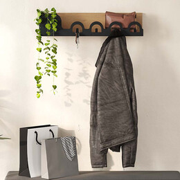 Κρεμάστρα Τοίχου Liora Megapap Χρώμα Sapphire oak 63x14x14εκ.