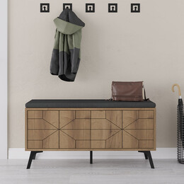 Παπουτσοθήκη Dune Megapap Χρώμα Ανοιχτό Καφέ 107x35x55εκ.