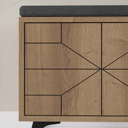 Παπουτσοθήκη Dune Megapap Χρώμα Ανοιχτό Καφέ 107x35x55εκ.