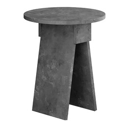 Βοηθητικό Τραπεζάκι Chen Megapap Χρώμα Γκρι Ρετρό Φ42x50εκ.